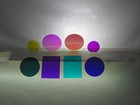 Stained Glass Pack  Transparent W  Color Reflective Circles   Squares Pack 1