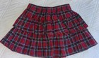 Vintage 90s Oshkosh B gosh Girls Size 2t Red Plaid Floral Skirt Ruffles Usa