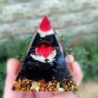Reiki Energy Healing Large Chakra Orgone Orgonite Clear Quartz Crystal Pyramid