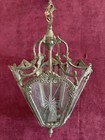 Vintage Victorian Hanging Light  1910s Lantern 