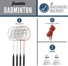Easy Setup Badminton Volleyball Set In Red Net 4 Rackets 2 Shuttlecocks Birdies