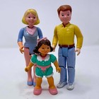 Vintage Fisher Price Loving Family Mom Dad Little Girl Doll Figure Lot Of 3 Fp