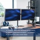 Vivo Black Dual Monitor Articulating Desk Stand Mount  Fits Up To 32  Screens
