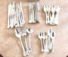 51 Pcs Vintage Silver Plated Baroque By Godinger Flatware Full Set For 12 W case
