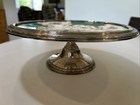 Sterling Silver  Trim  Cake Plate Center And Pedestal  Coalport Batwing 1919 Wow