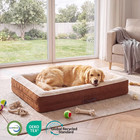 Pet Fusion Xtra Large Memory Foam Washable Dog Bed Ultimate Lounge Brwn Pf-ibxl2