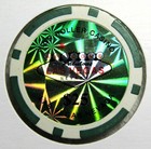 Authentic High Roller Casino Fabulous Las Vegas Nevada Green  25 Poker Chip