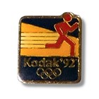 Vintage Eastman Kodak Lapel Pin 1992 Olympic Games Blue Yellow Red Enamel