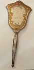 Vintage Or Antique Gold-tone Handheld Vanity Mirror 