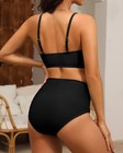 Women s High Waisted Bikini Set Push Up Twist Front Ruched Bottom Piece Swims   