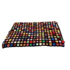 Vintage Handmade Granny Square Afghan Throw Black Crochet Blanket 78 X 52