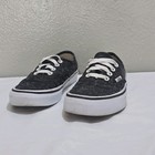 Vans Low Top Lace-up Sneakers Black white Speckled Textile Upper Rubber