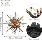 Bronze Metal Sun Stars Wall Art Garden Sculpture Indoor Outdoor Patio Home Decor