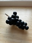Vintage Mcm Black Wood Grapes Cluster Mid Century Modern Decorative Fruit