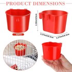 20   Chicken Poultry Hanging Water Feed Cage Cups Rabbit Bird Feeder Bowls Red Us