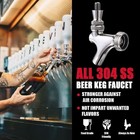 Upgraded Beer Faucet All Commercial 304 Stainless Steel Draft Beer Keg Tap Beer 