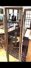 Modern Glass And Wood Grandfather Clock Mechanical Chain Driven Brown Silver