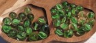 40 Pc Vintage 5 8    Cats Eye Vane Style Marbles Clear Green Nice   A Few Damaged