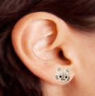 Women s Fashion Jewelry Kitty Cat Rhinestone Stud Earrings 37-11
