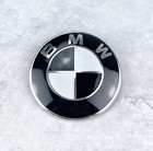 Set Of 2 White Black Hood  82mm  rear  74mm  Fits For Bmw Badge Emblem Logo