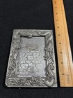 Antique Double Dragons And Flaming Pearl  4 25    X 5 5     Silver Plate  