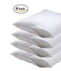 4 Pack Zippered Vinyl Pillow Covers Protects Against Bed Bugs   Dust Mites 