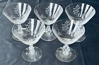 Vintage Fostoria Etched Cocktail Glasses 6 Oz   Foliage Branch 5-piece Set Rare