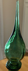 Very Tall Vtg Mcm Italian Empoli Verde Green Genie Decanter Bottle