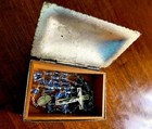 Vintage Mcm Goldi Kaplan Sterling Silver Blue Crystal Rosary   Vtg Enameled Case
