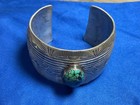 Vintage Native American Navajo Sterling Silver Turquoise Wilbert Benally Cuff