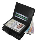 Womens Rfid Blocking Genuine Leather Clutch Wallet Id Card Holder Zip Coin Purse