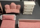 Vintage Lot 12 Wooden Doll House Furniture Some  Need Repair - As Is See Photos