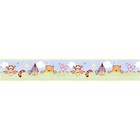 Winnie The Pooh Wallpaper Border  Blue Green Kids Nursery Prepasted Decor