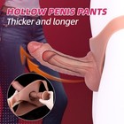 Wearable Penis Sleeve Extender enlarger For Men Silicone Realistic Hollow Pants