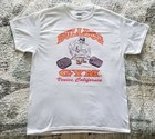 Bulldog Gym Venice California Workout Bodybuilding White   Vintage Gold T-shirt 