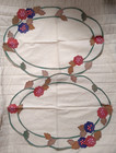 Vintage Embroidered Linen Lot- Table  Doily  Pillow  Hankie Use Or Craft Lot