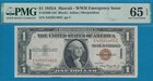  1 00 1935-a   Hawaii Brown Seal Silver Certificate  Pmg Gem New 65epq