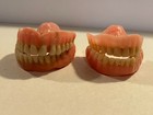 Vintage Real False Teeth-dentures For Halloween Props  Uppers And Lowers  2 Sets