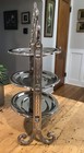 Vintage Edwardian Style  3 Tier Removable  Cake candy Stand Engraved Silverplate