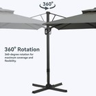 10ft Cantilever Patio Umbrella Outdoor Pool Offset Hanging Umbrella 360  rotation