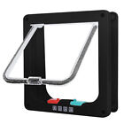 Xl Size 4 Way Safe Lockable Locking Pet Cat Dog Free Access Flap Door Black
