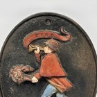 Antique Cast Iron Fire Plaque Fireman Virginia Metalcrafters 11 5 x9 