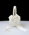 Set Of 2 Ivory Flower Girl Baskets For Weddings Cute And Cherishable Design