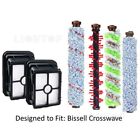 Hepa Filter Brush Roll Replace Kit Fit Bissell Crosswave 1866 1868 2306 1926 Hot