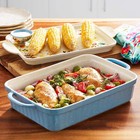 The Pioneer Woman Willow 3 38-quart Rectangular Stoneware Baking Dish With Lid
