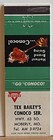Tex Bailey s Conoco Service Station Moberly Mo Missouri Vintage Matchbook Cover