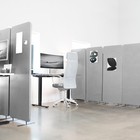 Vivo Gray 72 X 66 Inch Privacy Panel Office Partition  Cubicle Room Divider