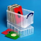 Really Useful Box 9liters Transparent Storage Container W snap Lid 4pk open Box 