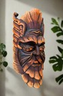 Balinese Tribal Leaf Mythical Wall Mask  20 x 10 