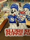 3 Huge Slush Puppie Coloplast Signs 2 Dogs  1 Cup  4 Feet Tall Rare